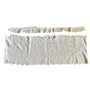 Antique Edwardian Lace & Embroidery Remnant Lot Stumpwork Cutwork Floral Textile